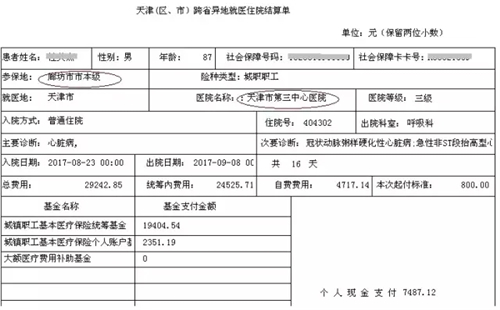 平安保险如何退保证金 正文曹先生的异地就医住院医疗费用结算单