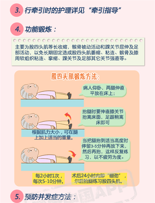 股骨颈骨折病人健康知识宣教